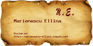 Marienescu Ellina névjegykártya